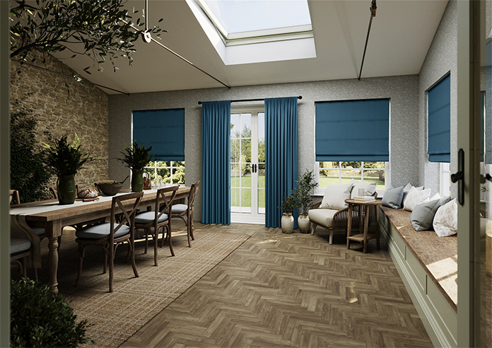 Kyoto Faux Silk, Azure - Made to Measure Curtains - Image 7